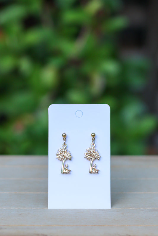 Under the Tree Gold Drop Earrings
