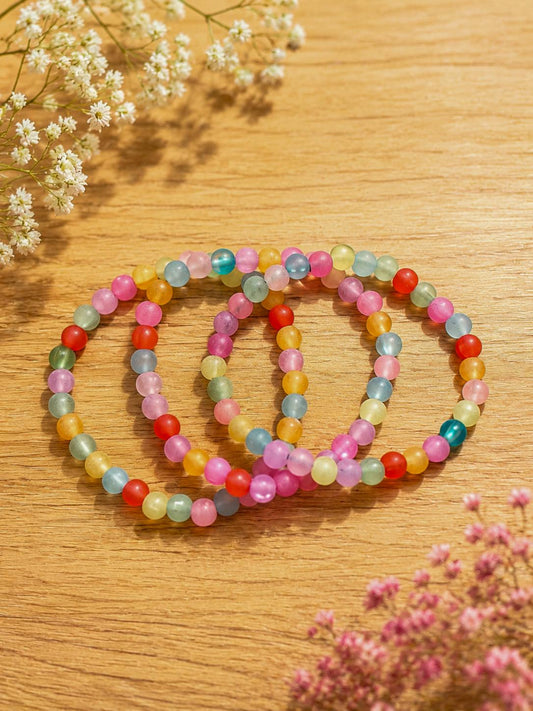 Rainbow Jelly Bead Bracelet